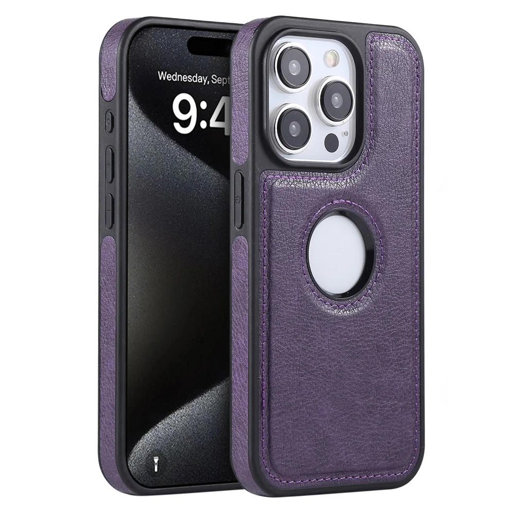 (iphone 17 Pro Max, Morado) Funda De Lujo De Piel Sintética Para Negocios Para Iphone