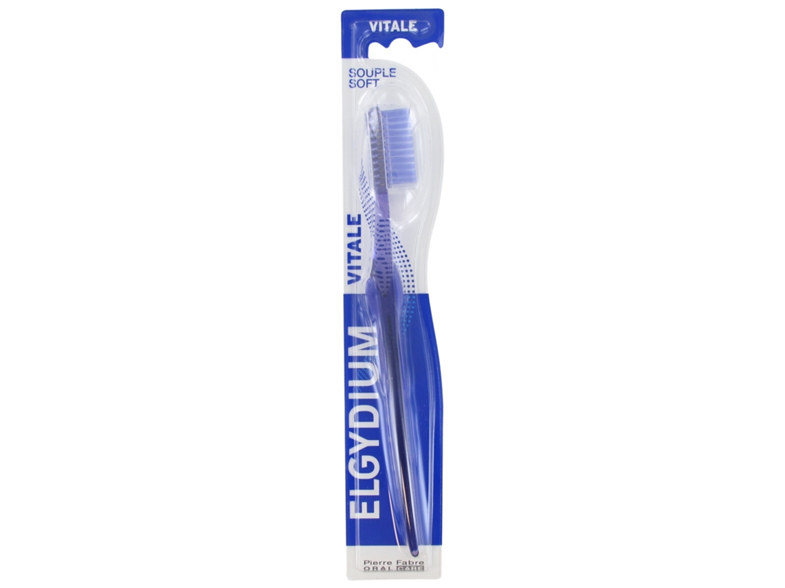 Cepillo de Dientes Suave Vitale Color: Blanco ELGYDIUM