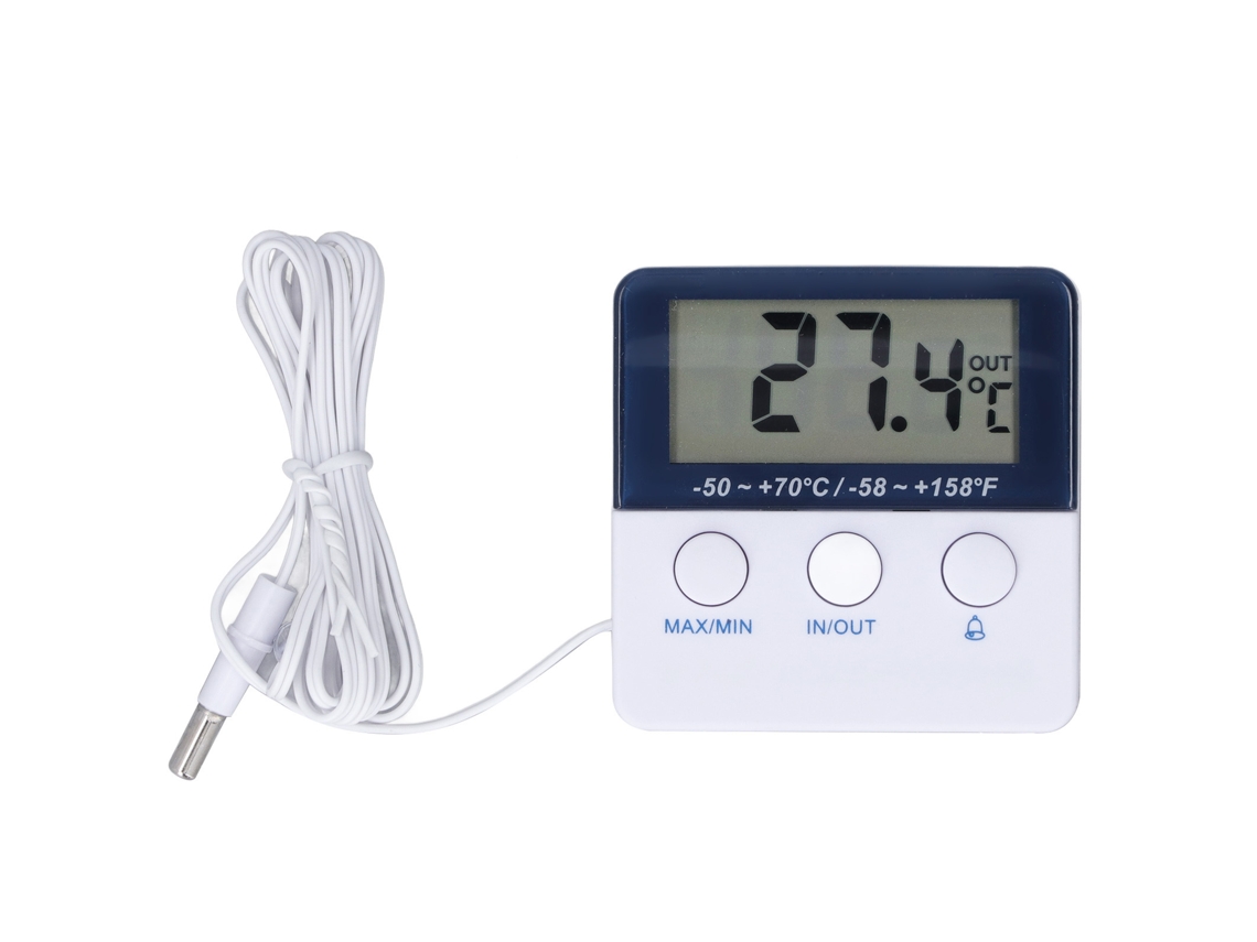 Termómetro Higrómetro 2 En 1 Con Modo ℃/℉ Y Alarma De Temp, Precisión Alta, Interior/exterior