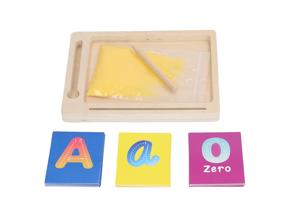 Tablero de arena blanda BJ con 36 letras y lápices de madera, un tablero de dibujo educativo y divertido para niños.