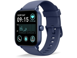 Reloj inteligente con Bluetooth, llamada Alexa, rastreador de actividad física integrado, 1,8 pulgadas, HD, frecuencia cardíaca, Spo2, sueño, azul Yizhood