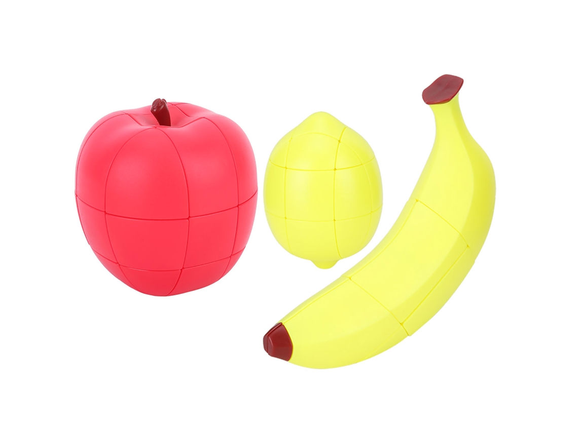 Yncm-cubo Mágico De Frutas Set Limón Plátano Manzana Forma Irregular Puzzle Educativo Juguete Regalo Para Niños