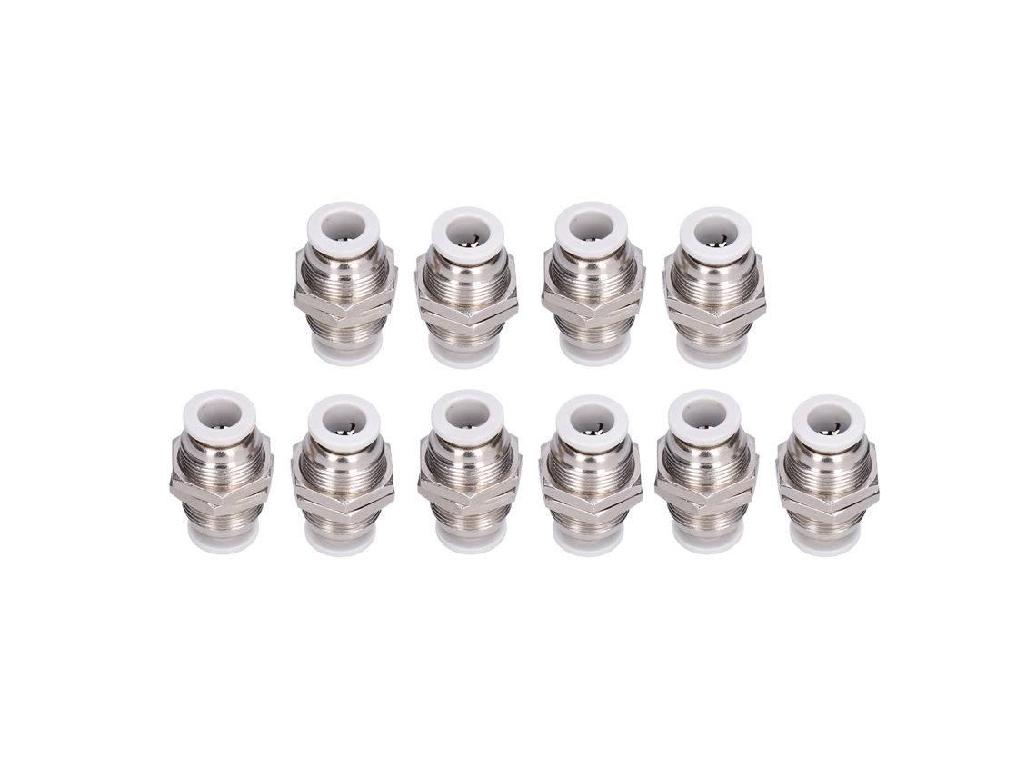 Conector pneumático em aço inoxidável, conector de engate rápido metálico PM6, acoplamento rápido, giratório