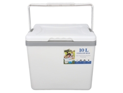 Nevera portátil de EPS de 10 l, de alta eficiencia, con asa y aislamiento térmico, ideal para camping, picnic, pesca y uso comercial, color blanco.