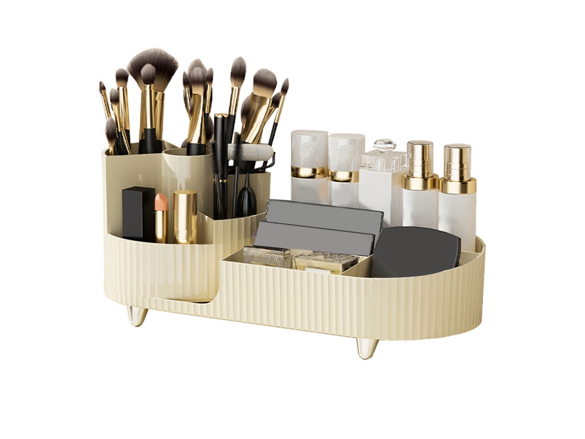 Organizador De Maquillaje Giratorio De Gran Capacidad Para Tocador Y Brochas De Maquillaje.