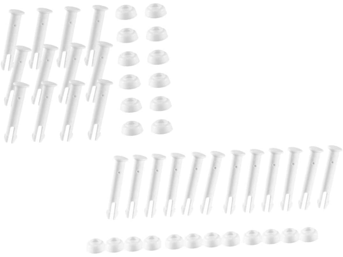Paquete de 20 conectores redondos de plástico GOKOCO de 6 cm con tapas