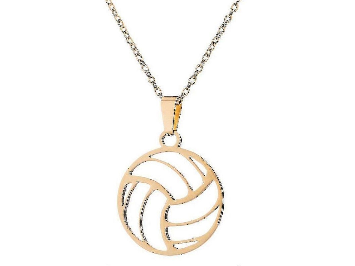 2026-collares De Deportes Con Colgante De Acero Inoxidable Para Hombre Y Mujer Volleyball