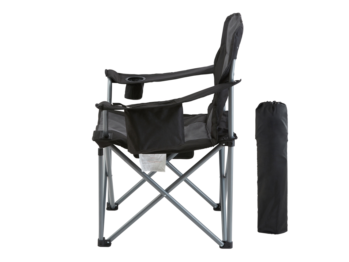 Silla de camping portátil Succebuy, silla plegable resistente para exteriores con portavasos