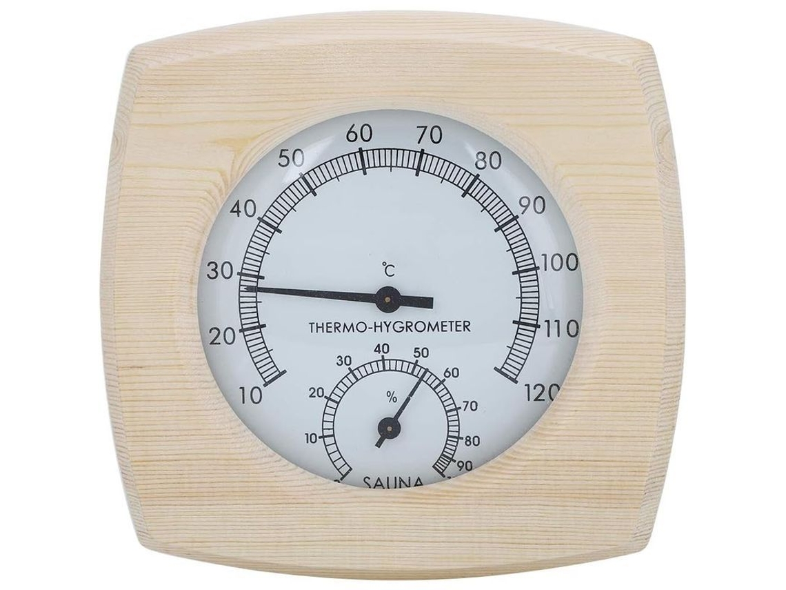 Termómetro E Hidrómetro De Madera 2 En 1 Para Sauna, Modelo 2025, Apto Para Medir La Temperatura Y La Humedad.