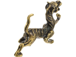 Figura de tigre dorado, decoración de oficina, diseño vibrante y creativo, apariencia delicada, adecuada para todos los ambientes - GOKOCO