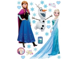 Pegatinas gigantes de vinilo reposicionable de Disney La Reina de las Nieves Anna, Elsa y Olaf (65 x 85 cm)