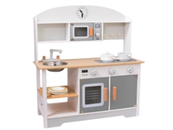 Cocina Infantil de Madera con Accesorios Edad Mínima: 2 Años 68X26X72Cm Blanco BEUNIK