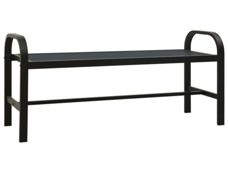 Banco de jardín VIDAXL Negro Acero (110x59x76.5 cm)