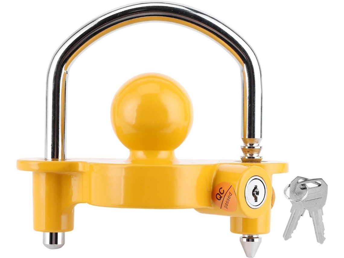 Candado Antirrobo Universal Para Enganche De Remolque, Accesorios Ajustables Para Acoplamiento De Bola De Remolque Inoxidable