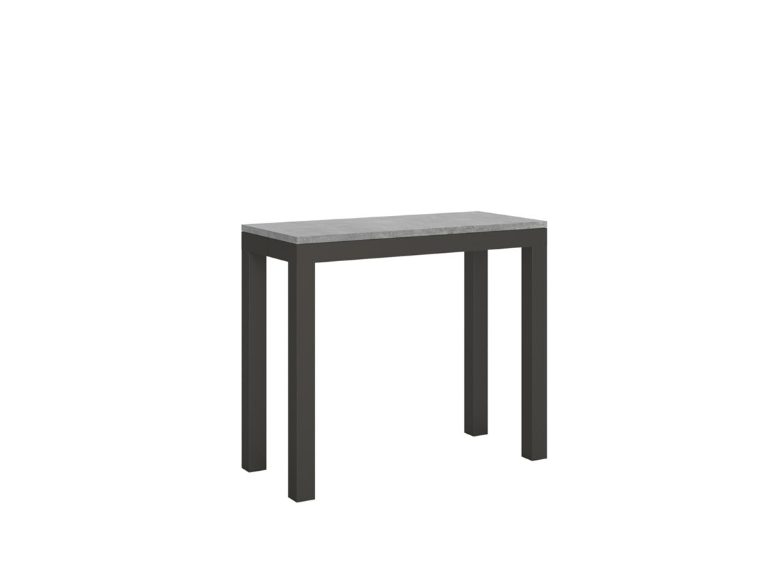 Consolas Everyday Small Evolution Extensible hasta 196 cm ITAMOBY (90 x 40 x 77 cm - Paneles de Melamina - Cemento)