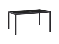 Maison Exclusive - Juego De Comedor De Jardín 7 Piezas Ratán Sintético Negro