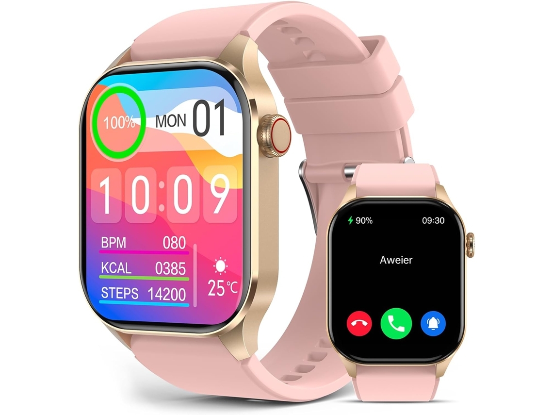 Reloj inteligente Monitor de oxígeno en sangre infrarrojo verdadero Pantalla Amoled de 2,04 pulgadas Monitor de frecuencia cardíaca y presión YEMAESRE