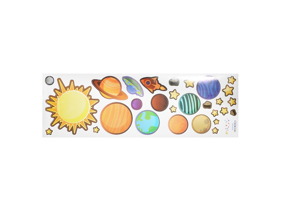 Pegatinas de pared removibles con un diseño de planetas del Sistema Solar de Baok para la decoración del hogar (hazlo tú mismo).