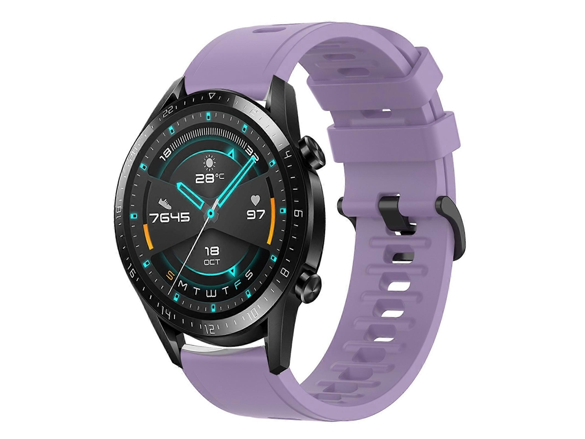 Pulsera de silicona suave de color liso para Huawei GT2 de 46 mm y 22 mm.