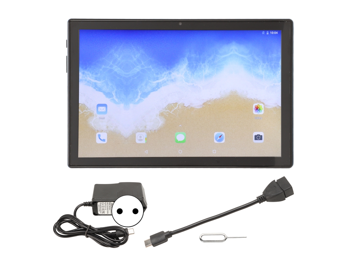 Tableta azul de 10 pulgadas con Android 12, 6 GB/128 GB, 4G, Wi-Fi de doble banda, color dorado