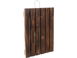 Macetero De Pared De Madera Carbonizada Maciza De 29x40 Cm Para Helechos, Orquídeas Y