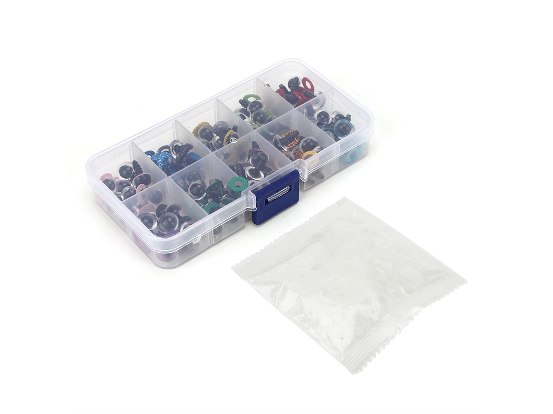 Ojos De Juguete Para Osos De 10 Mm, No Tóxicos, 10 Unidades, Caja De Almacenamiento Para Proyectos De Bricolaje Infantiles.