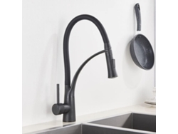 Grifo De Fregadero De Cocina Negro Mate, Caño Giratorio, Mezclador De Agua Para Cocina.