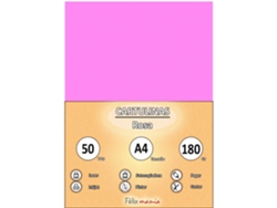 Cartón 180Gr A4 Rosa 50 Hojas