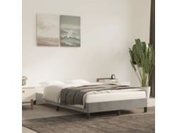 Estructura De Cama Sin Colchón Terciopelo Gris Claro 120x200 Cm