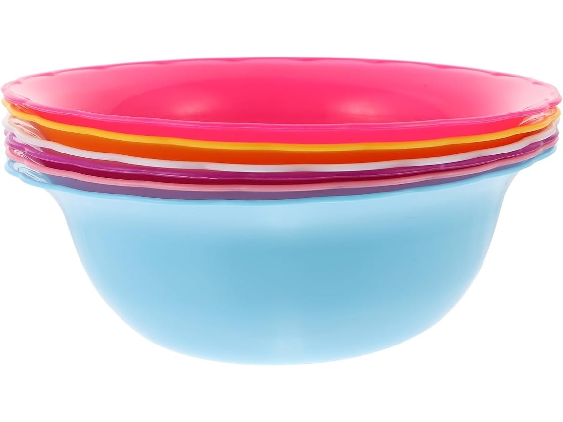 Conjunto De 6 Bacias Redondas De Plástico Para Cozinha E Jardim.