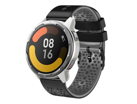 Correa Smartwatch para Xiaomi MI Watch Color 2 22mm Silicona Perforada Bicolor (Negro + Gris)