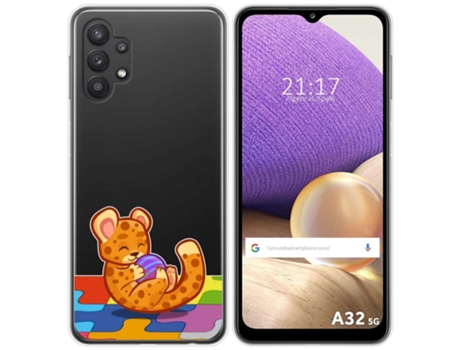 Carcasa Samsung Galaxy A32 5G TUMUNDOSMARTPHONE Dibujos Transparente Multicolor