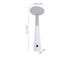2026-as-lámpara De Escritorio Led Recargable Con Cuello Ajustable, Regulable, Inalámbrica Para Lectura Y Estudio Blanco