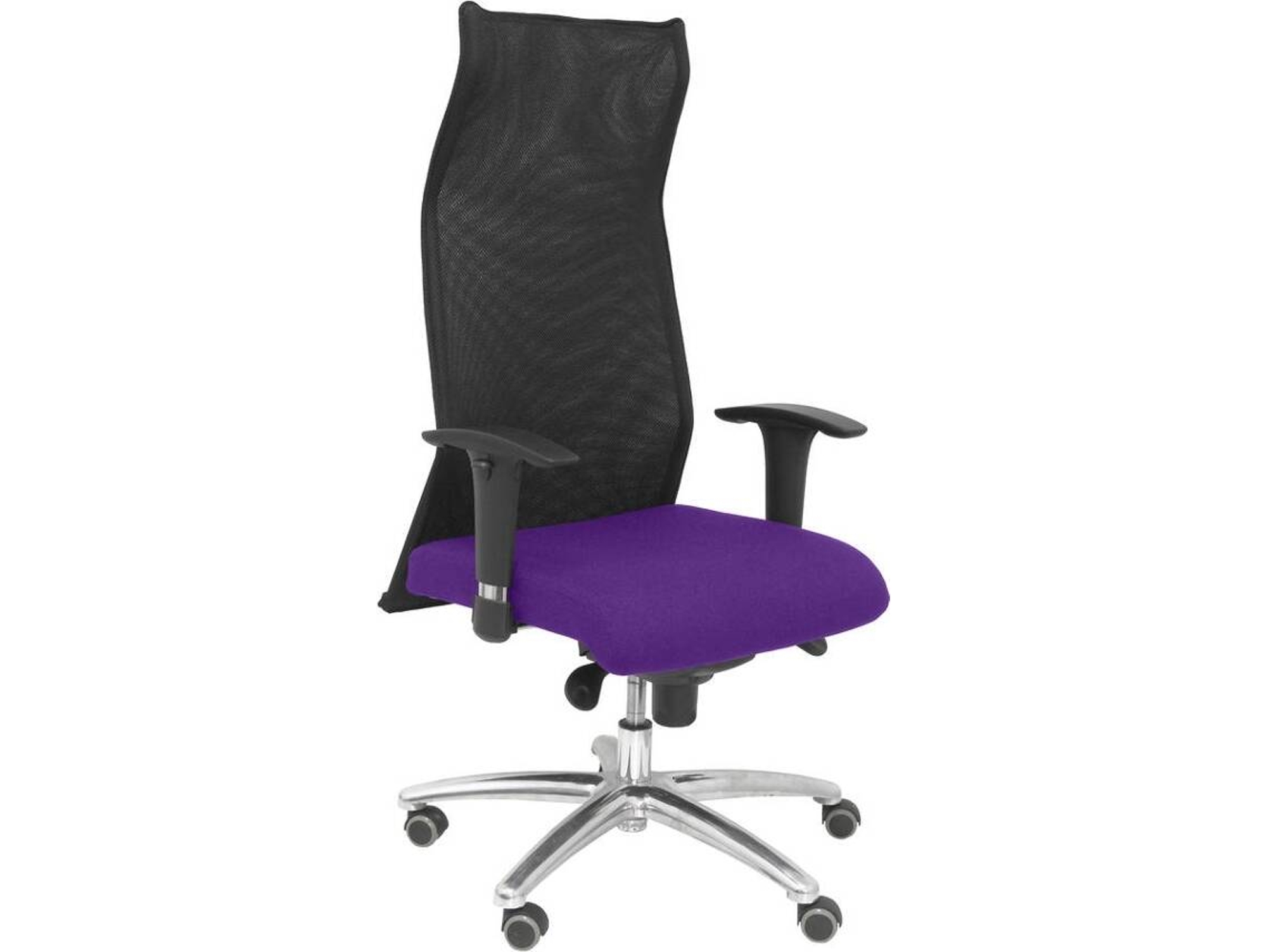 Silla de Escritorio Ejecutiva PYC Sahuco Morado con ruedas antiarañazos (Brazos Ajustables - Malla)