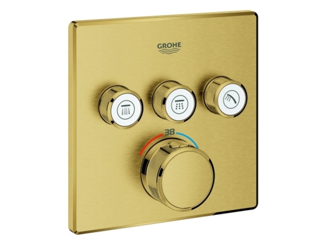 Termostato Grohtherm Smartcontrol con tres válvulas de cierre Color: Sunrise Fresh Brushed GROHE