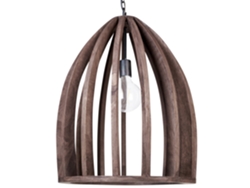 Lámpara de techo BELIANI Manair de Madera de mango Madera oscura 45x45x165