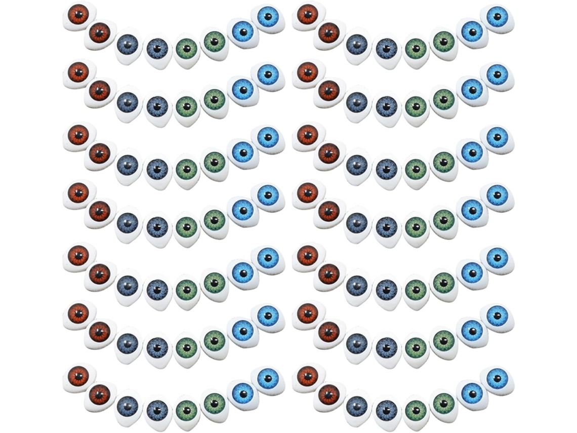 180 Piezas De Ojos De Plástico Semicirculares Para Manualidades, Globos Oculares Huecos Ligeros Para Muñecas Y