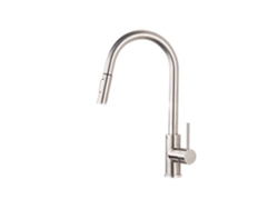 (plata) Grifo Giratorio De Doble Función De Acero Inoxidable Para Agua Fría Y Caliente, Tipo Extraíble - 210*50*430 Mm