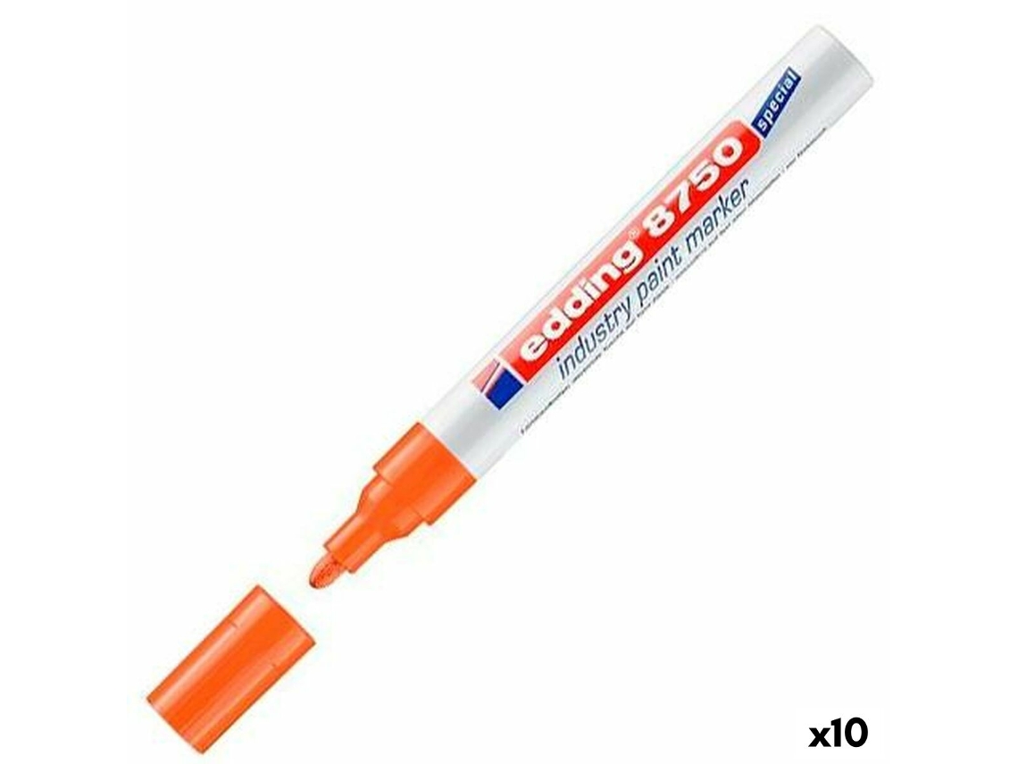 Rotulador permanente EDDING 8750 Naranja 10 unidades