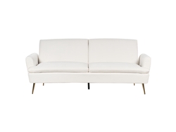 Sofá cama BELIANI Vettre de Terciopelo Blanco 210x84x88
