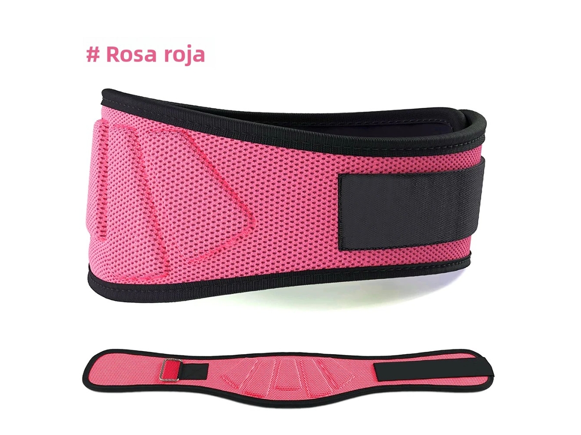 (rose Red One L) Cinturón De Levantamiento De Pesas Ejercicio De Gimnasio Lumbar Soporte De Espalda