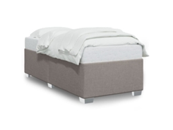 Maison Exclusive - Estructura De Cama Sin Colchón Tela Gris Taupe 100x200 Cm