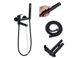 Grifo mezclador para baño y ducha, monomando, diseño contemporáneo con caño giratorio, negro mate A1 Oem