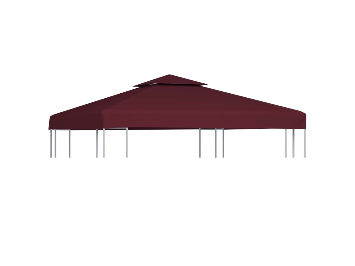 Toldo De Cenador 2 Niveles 310 G/m² 3x3 M Burdeos