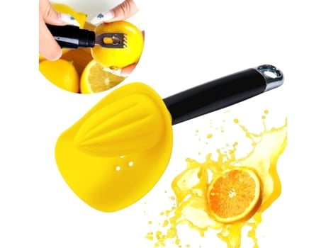 3 en 1 exprimidor de cítricos, limón, naranja, rallador manual de mano, exprimidor de lima con recogedor de semillas, rallador de queso de acero in...