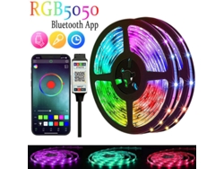 Kit de tira LED Yuysan de 20 m con aplicación Bluetooth 5050 RGB