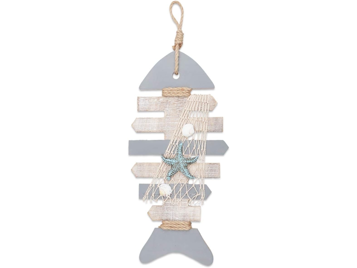 VVJIJILLY Pendente Decorativo Estilo Mediterrâneo Formato De Espinha De Peixe Design Criativo Para Parede De Fundo Estilo Marinho