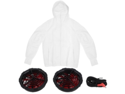Chaqueta de refrigeración para hombre con 2 ventiladores, 3 velocidades, USB 12V, XL, tejido resistente al sol, sin marca.