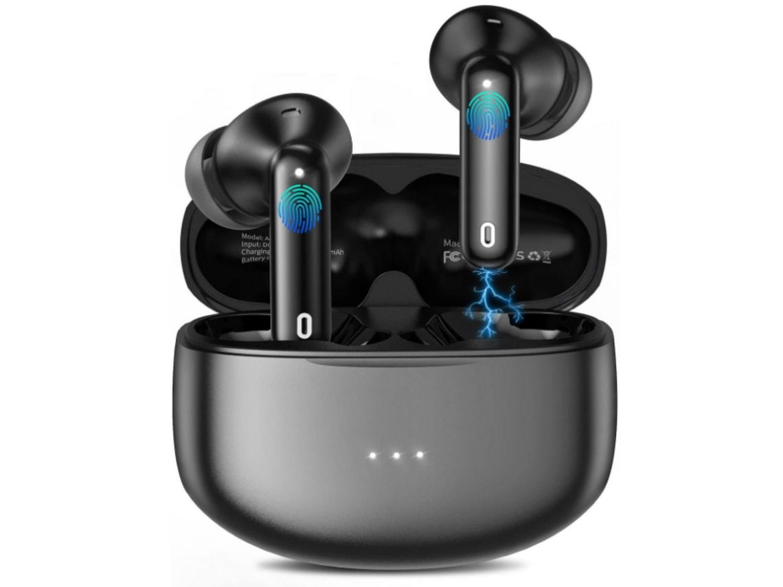 Auriculares Sin Horas De Reproducción Control Táctil Reducción De Ruido Estéreo YEMAESRE Bluetooth Negro