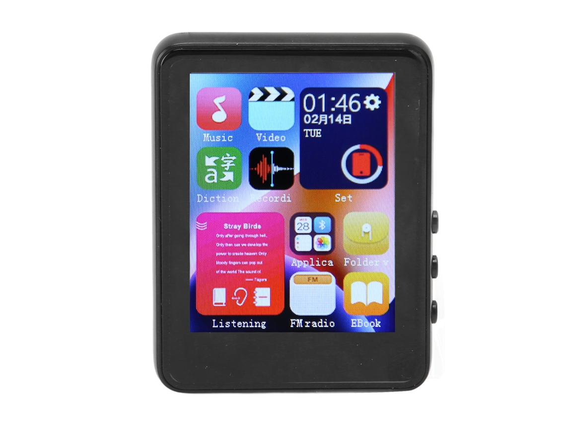 Reproductor MP3 Bluetooth Yizhood X6 de 2,4 pulgadas, 4 GB de RAM, tarjeta TF de 256 GB (cerrado)